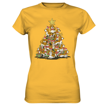 Beagels - Hunde - Wintermotiv - Ladies Premium Shirt Gold / XS