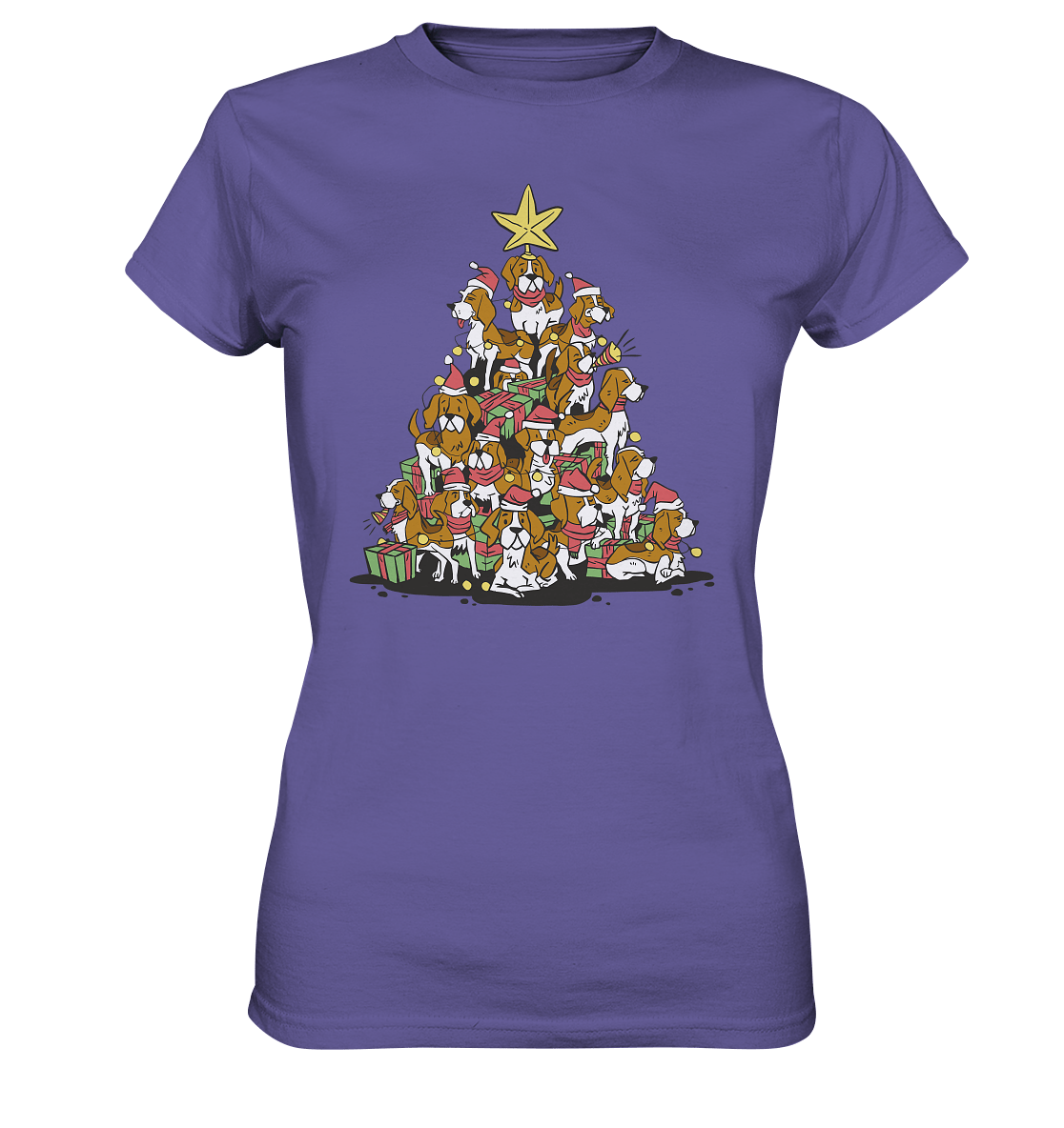 Beagels - Hunde - Wintermotiv - Ladies Premium Shirt Millenial Lilac / XS