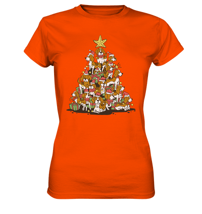 Beagels - Hunde - Wintermotiv - Ladies Premium Shirt Orange / XS