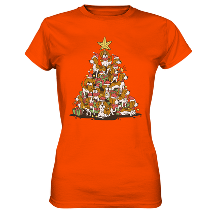 Beagels - Hunde - Wintermotiv - Ladies Premium Shirt Orange / XS