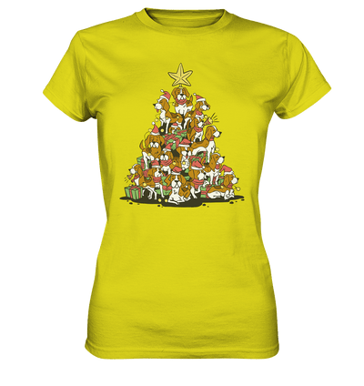 Beagels - Hunde - Wintermotiv - Ladies Premium Shirt Pixel Lime / XS