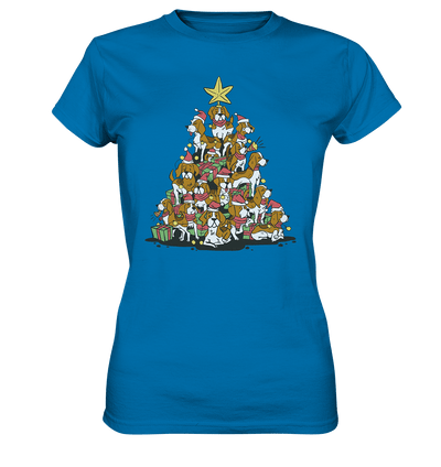 Beagels - Hunde - Wintermotiv - Ladies Premium Shirt Royal Blue / XS