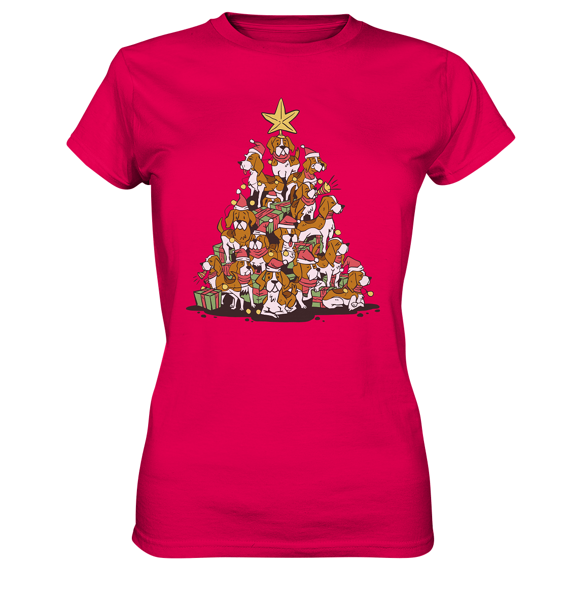 Beagels - Hunde - Wintermotiv - Ladies Premium Shirt Sorbet / XS