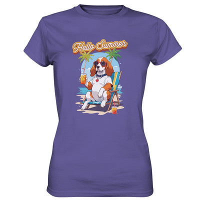 Beagle - Hello Summer (Summer Vibes) - Ladies Premium Shirt Millenial Lilac / XS