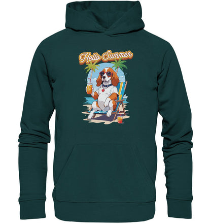 Beagle - Hello Summer (Summer Vibes) - Organic Hoodie Glazed Green / XS