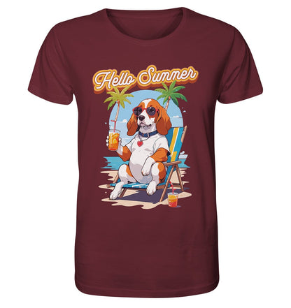 Beagle - Hello Summer (Summer Vibes) - Organic Shirt Burgundy / XS