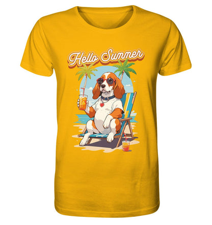 Beagle - Hello Summer (Summer Vibes) - Organic Shirt Golden Yellow / XS