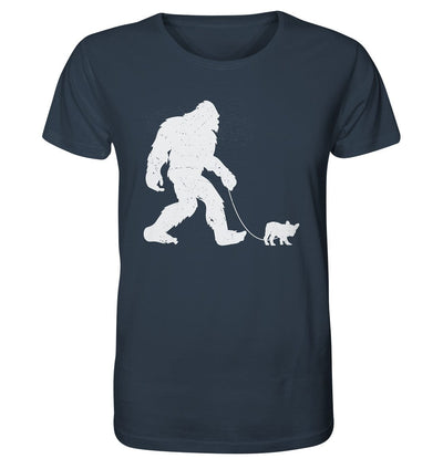 Big Foot mit Hund beim Gassi - Organic Shirt India Ink Grey / XS