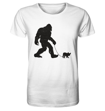 Big Foot mit Hund beim Gassi - Organic Shirt White / XS