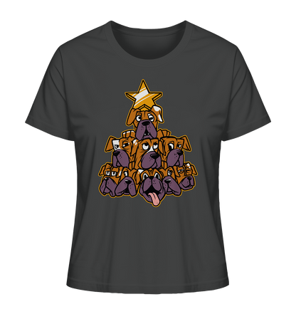 Boxer - Hunde - Weihnachtsbaum - Ladies Organic Shirt Anthracite / XS