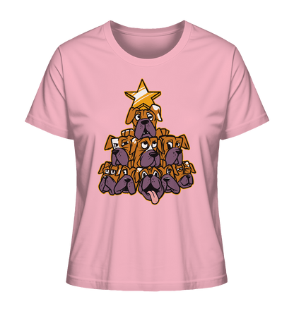 Boxer - Hunde - Weihnachtsbaum - Ladies Organic Shirt Cotton Pink / XS