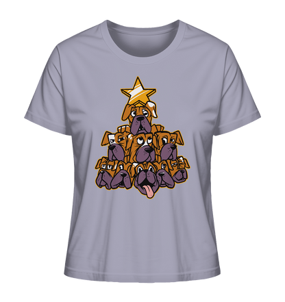 Boxer - Hunde - Weihnachtsbaum - Ladies Organic Shirt Lavender / XS