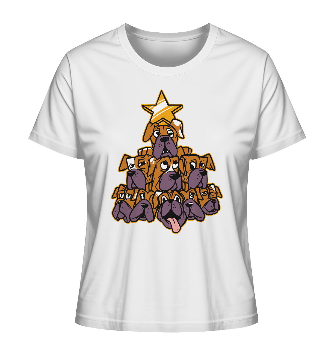 Boxer - Hunde - Weihnachtsbaum - Ladies Organic Shirt White / XS