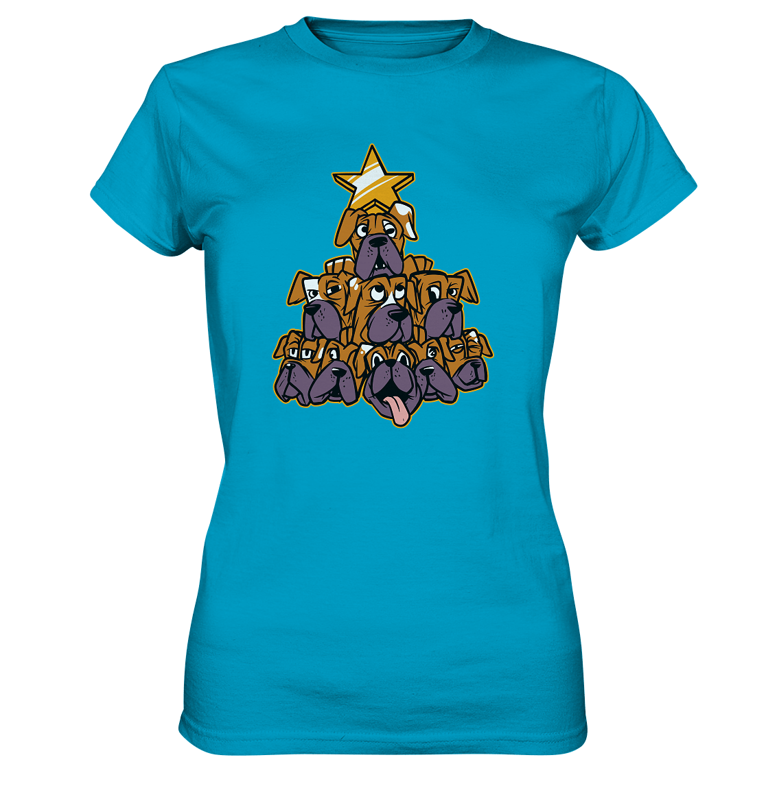 Boxer - Hunde - Weihnachtsbaum - Ladies Premium Shirt Atoll / XS