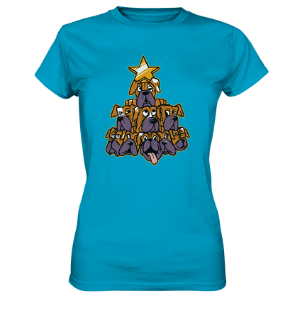 Boxer - Hunde - Weihnachtsbaum - Ladies Premium Shirt Atoll / XS