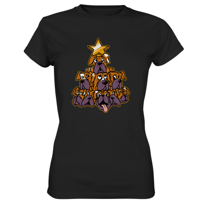 Boxer - Hunde - Weihnachtsbaum - Ladies Premium Shirt Black / XS