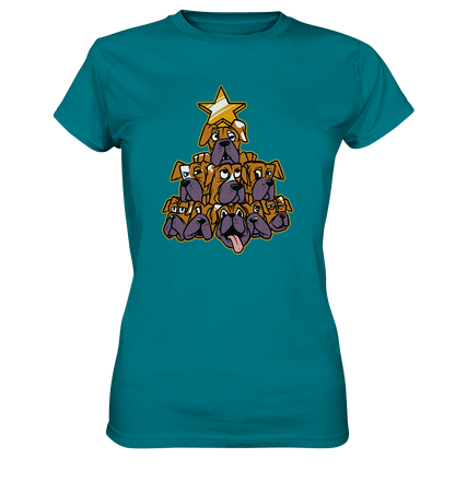 Boxer - Hunde - Weihnachtsbaum - Ladies Premium Shirt Diva Blue / XS