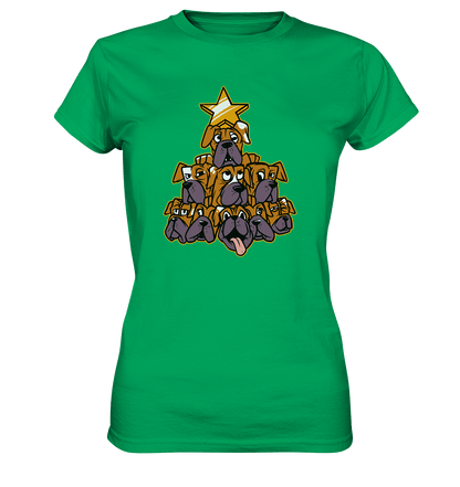 Boxer - Hunde - Weihnachtsbaum - Ladies Premium Shirt Kelly Green / XS