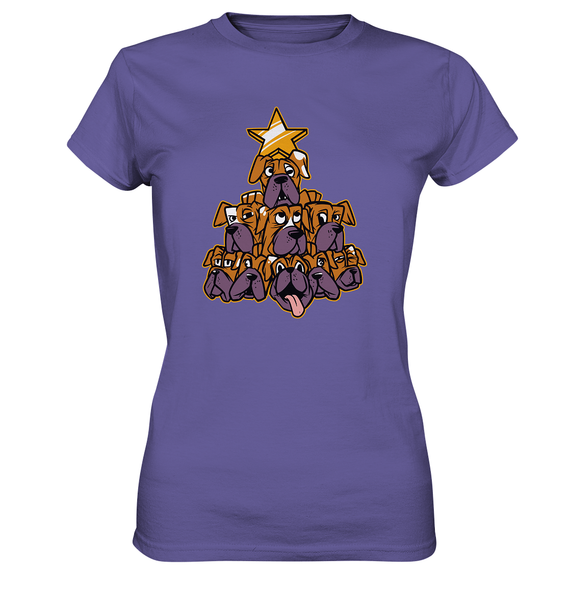 Boxer - Hunde - Weihnachtsbaum - Ladies Premium Shirt Millenial Lilac / XS