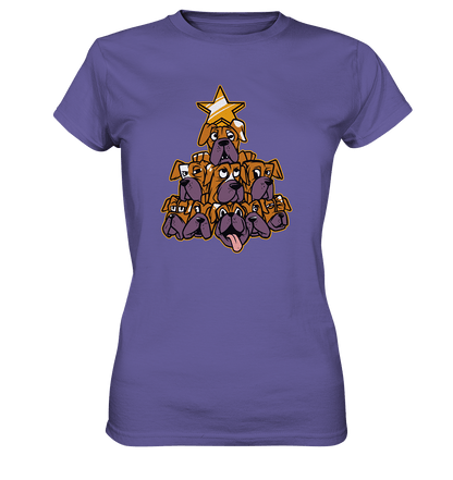 Boxer - Hunde - Weihnachtsbaum - Ladies Premium Shirt Millenial Lilac / XS