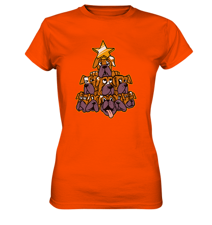 Boxer - Hunde - Weihnachtsbaum - Ladies Premium Shirt Orange / XS