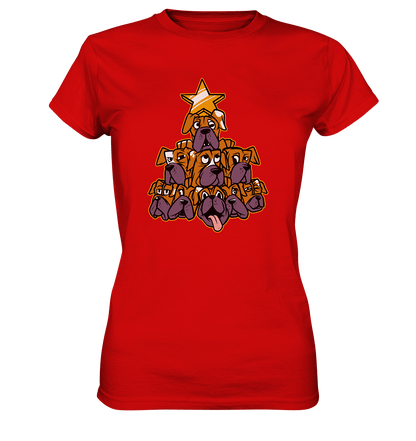 Boxer - Hunde - Weihnachtsbaum - Ladies Premium Shirt Red / XS