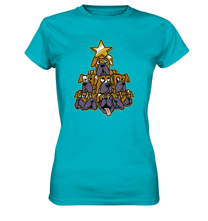 Boxer - Hunde - Weihnachtsbaum - Ladies Premium Shirt Swimming Pool / XS