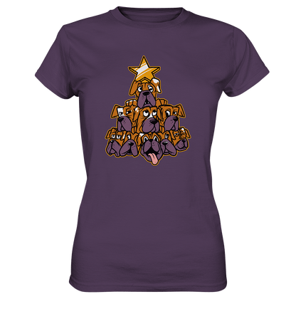 Boxer - Hunde - Weihnachtsbaum - Ladies Premium Shirt Urban Purple / XS