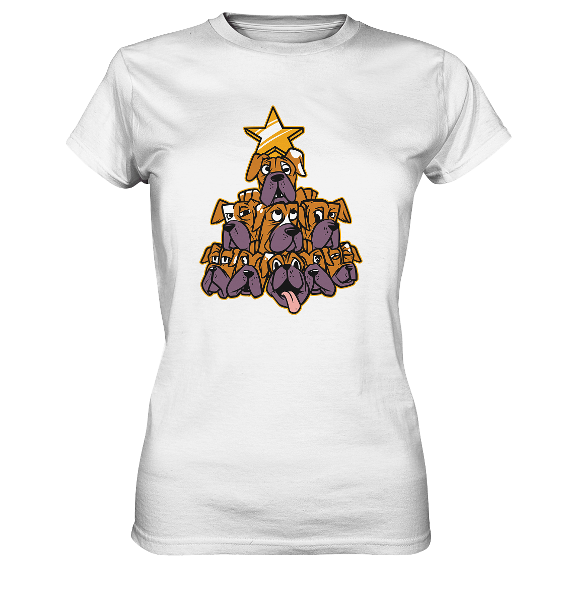 Boxer - Hunde - Weihnachtsbaum - Ladies Premium Shirt White / XS