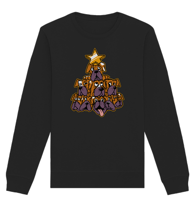 Boxer - Hunde - Weihnachtsbaum - Organic Basic Unisex Sweatshirt Black / XS