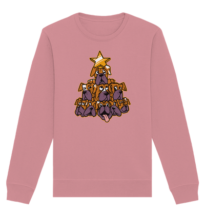 Boxer - Hunde - Weihnachtsbaum - Organic Basic Unisex Sweatshirt Canyon Pink / XS