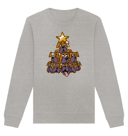 Boxer - Hunde - Weihnachtsbaum - Organic Basic Unisex Sweatshirt Heather Grey / XS