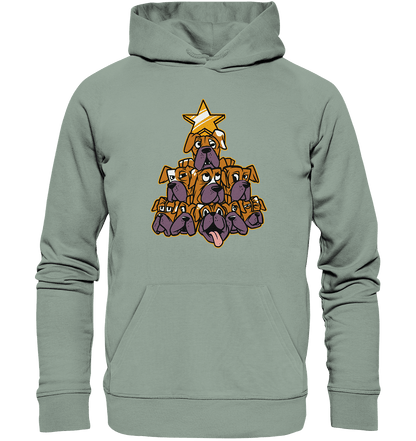 Boxer - Hunde - Weihnachtsbaum - Organic Hoodie Aloe / XS