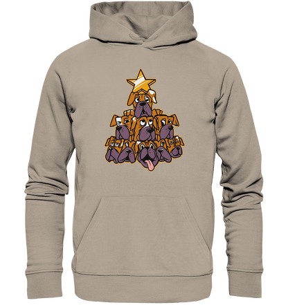 Boxer - Hunde - Weihnachtsbaum - Organic Hoodie Desert Dust / XS
