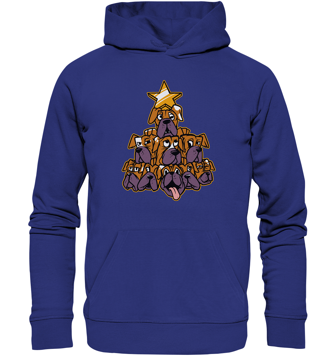 Boxer - Hunde - Weihnachtsbaum - Organic Hoodie Worker Blue / XS