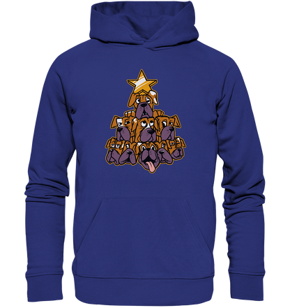 Boxer - Hunde - Weihnachtsbaum - Organic Hoodie Worker Blue / XS