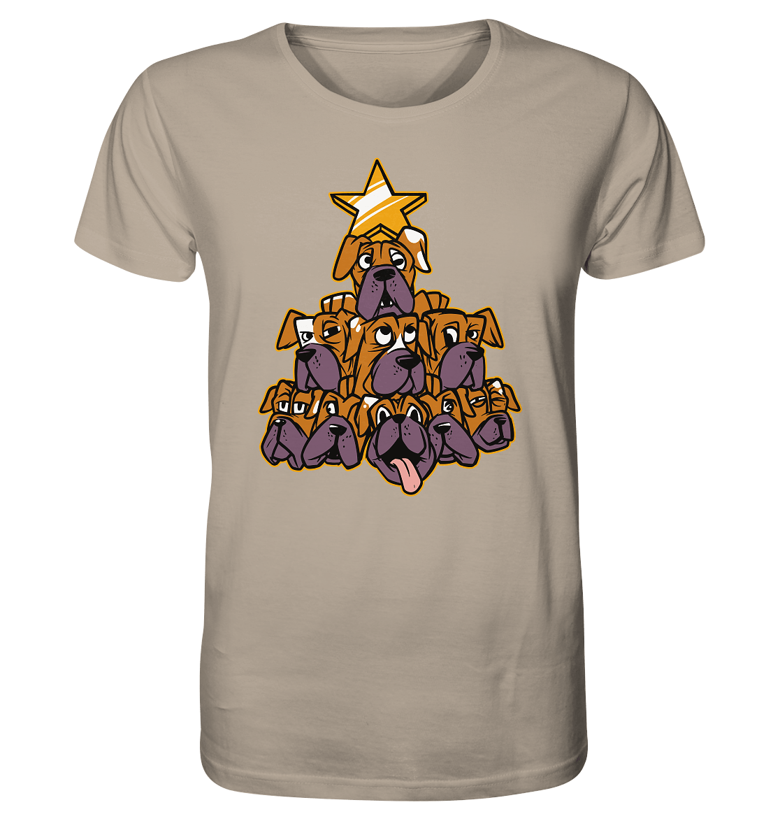 Boxer - Hunde - Weihnachtsbaum - Organic Shirt Desert Dust / XS