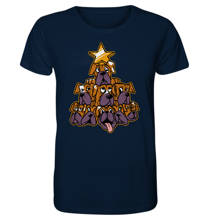 Boxer - Hunde - Weihnachtsbaum - Organic Shirt French Navy / XS