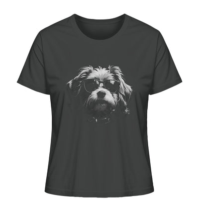 Cooler Hund mit Sonnenbrille - Ladies Organic Shirt Anthracite / XS