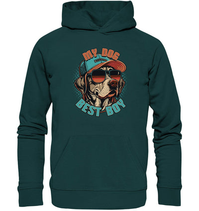 Cooler Labrador - My dog best boy - Organic Hoodie Glazed Green / XS