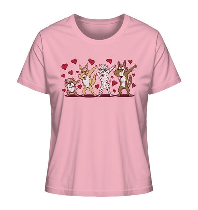 Dabbing Dogs - Tanzende Hunde - Ladies Organic Shirt Cotton Pink / XS