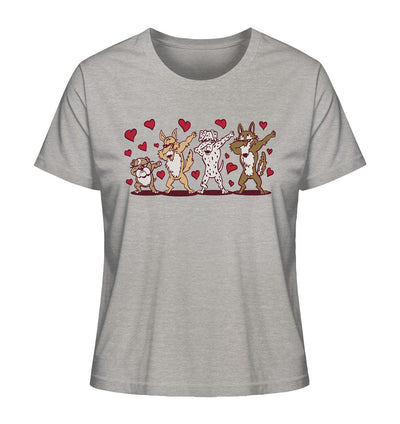 Dabbing Dogs - Tanzende Hunde - Ladies Organic Shirt Heather Grey / XS
