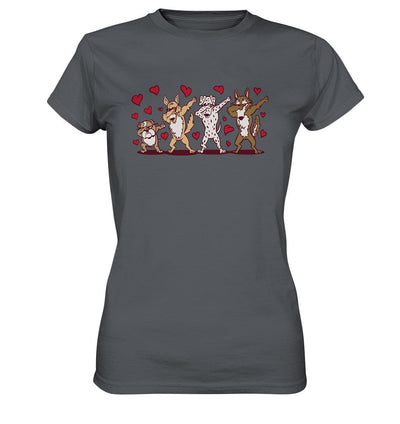 Dabbing Dogs - Tanzfigur Hunde - Ladies Premium Shirt Dark Grey / XS