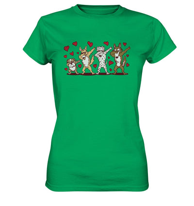 Dabbing Dogs - Tanzfigur Hunde - Ladies Premium Shirt Kelly Green / XS