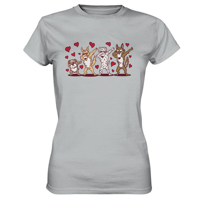 Dabbing Dogs - Tanzfigur Hunde - Ladies Premium Shirt Pacific Grey / XS