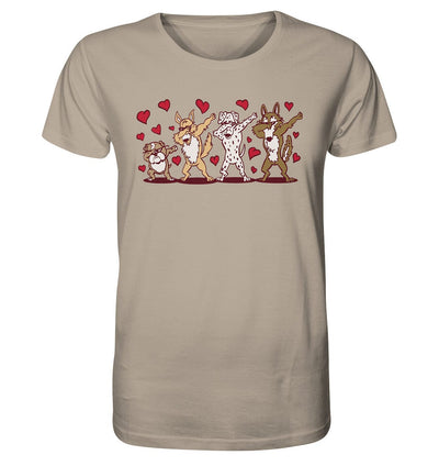 Dabbing Dogs - Tanzfigur Hunde - Organic Shirt Desert Dust / XS
