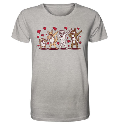 Dabbing Dogs - Tanzfigur Hunde - Organic Shirt Heather Grey / XS