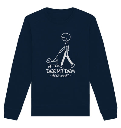 Der mit dem Hund geht - Organic Basic Unisex Sweatshirt French Navy / XS