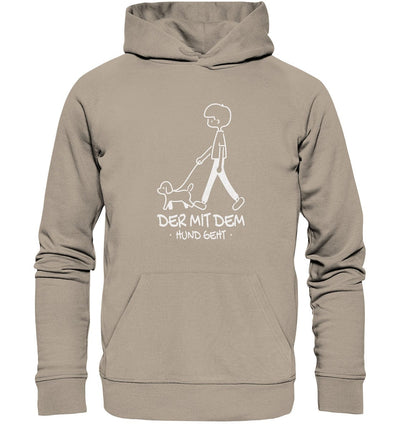 Der mit dem Hund geht - Organic Hoodie Desert Dust / XS