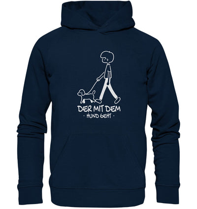 Der mit dem Hund geht - Organic Hoodie French Navy / XS